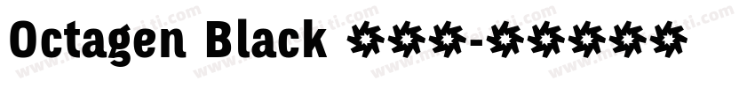 Octagen Black 黑斜体字体转换